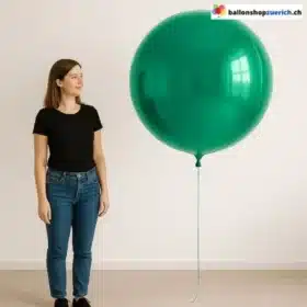 Palloncino in foil XXXL rotondo 154 cm verde